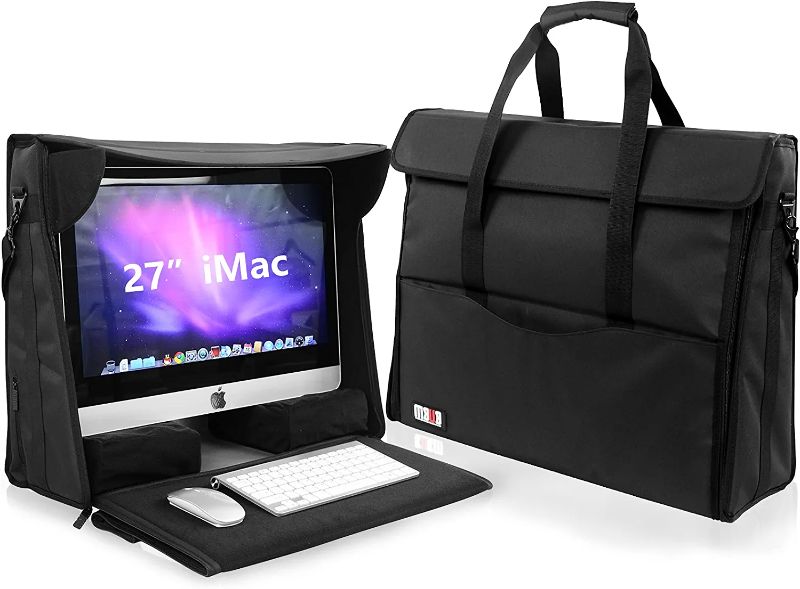 Photo 1 of BUBM 27" Nylon Carry Tote Bag Compatible with Apple iMac Desktop Computer, Travel Storage Bag for iMac 27-inch 