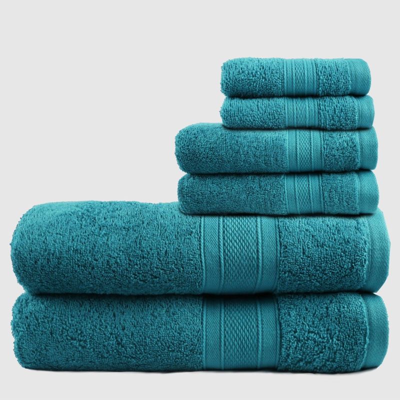 Photo 1 of  Soft and Plush, 100% Cotton, Highly Absorbent, Bathroom Towels, Super Soft, 6 Piece Towel Set