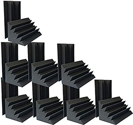 Photo 1 of 4.72"x4.72"x9.6" Sale Acoustic Foam 16 PCS in Black Bass trap Soundproof foam