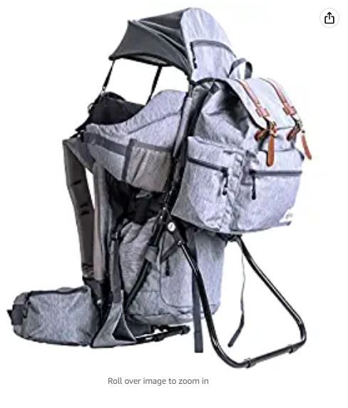 Photo 1 of ClevrPlus Urban Explorer Child Carrier Hiking Baby Backpack, Heather Gray