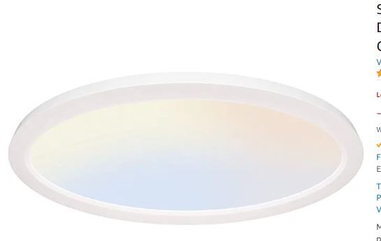 Photo 1 of 32 Inch Oval LED Flat Panel Light, White, 38W, 3800lm, 3000K/4000K/5000K CCT Selectable, 120°Beam Angle, Dimmable Edge-Lit Flush Mount Ceiling Light Fixture - ETL Listed