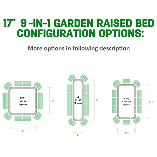 Photo 2 of 17 9 in 1 Modular Metal Raised Garden Bed - Pearl White
