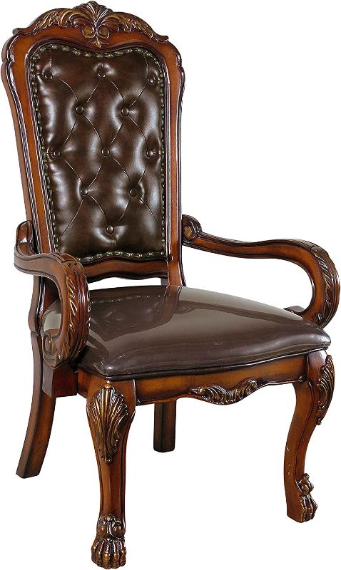 Photo 1 of ACME Dresden Office Chair, Cherry Oak Finish Classic