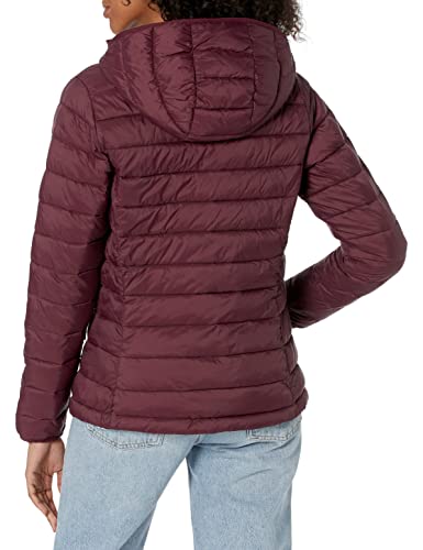 Photo 2 of Amazon Essentials Women's Lightweight Long-Sleeve Full-Zip Water-Resistant Packable Hooded Puffer Jacket, Burgundy, X-Small
