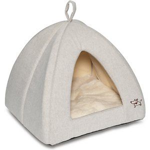 Photo 1 of Best Pet Supplies Dog & Cat Soft Tent-Bed, Sand Linen, Medium
