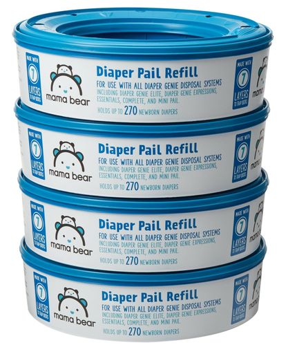 Photo 1 of Amazon Brand - Mama Bear Diaper Pail Refills for Diaper Genie Pails, 270 Count (
