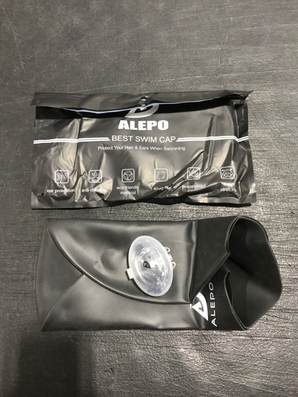 Photo 1 of ALEPO SWIM CAP. BLACK. ONE SIZE. NEW!