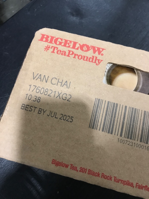 Photo 2 of 6 PACKETS OF Bigelow Vanilla Chai Black Tea Bags - 20ct
BEST BY JULY 2025
