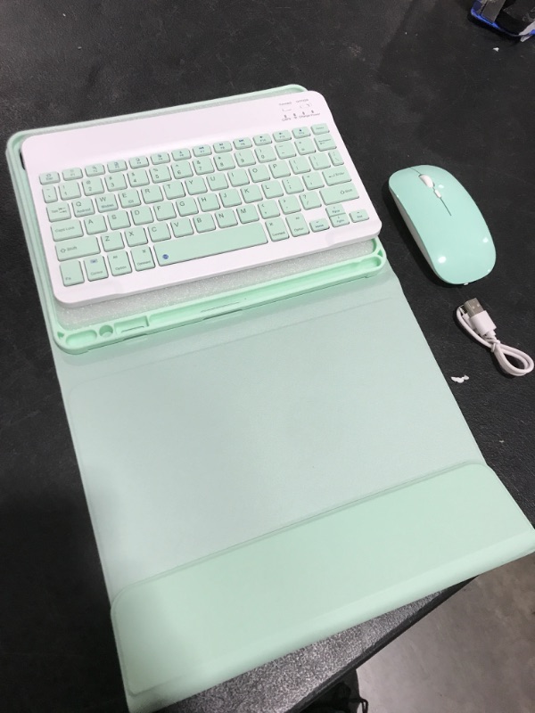 Photo 2 of AnMengXinLing iPad Pro11 2022/2021 Keyboard Case with Mouse Detachable Wireless Keyboard Pencil Holder Slim Smart Cover for iPad Pro 11 inch 4rd Gen/3rd Gen,Green Pro11 2022/2021(4th/3rd Gen) Green