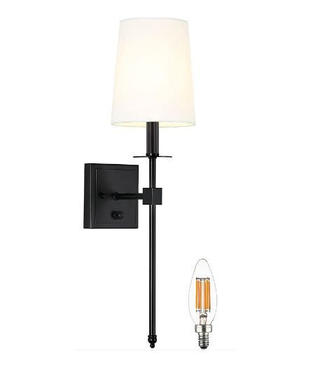 Photo 1 of Untrammelife Black Wall Sconce, Farmhouse Sconce Wall Lighting with Dimmer ON/Off Switch, Industrial Hardwired 
