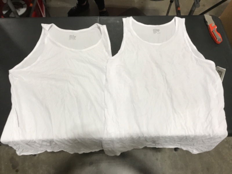 Photo 2 of 32 DEGREES Cool Men’s 2-Pack Ribbed Undershirts Tank | Lightweight | Soft to Touch White X-Large