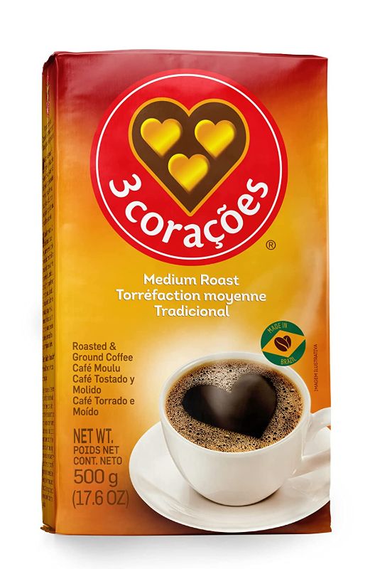 Photo 1 of 3 Coracoes Traditional Brazilian Ground Coffee - 500 grams - Vacuum Sealed Pack of 1 - Fine Ground Coffee Medium Roast - Naturally Processed for Unique...
2 PACK 
5/5/23