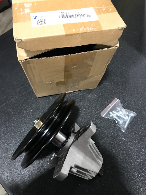 Photo 2 of 918-04822B Spindle Assembly for Craftsman Cub Troy Bilt Pony Bronco 42" Mower Deck Tractor Riding Mower, Come with All the Mounting Hardware Including Threaded Bolt, Replace 918-04822A 618-04822