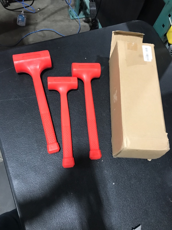 Photo 2 of 3-Piece Premium Dead Blow Hammer and Unicast Mallet Set - Include 16-oz (1 lb), 32-oz (2 lb) and 48-oz (3 lb) | Rebound Resistant, Non-Marring and Non-Sparking Design