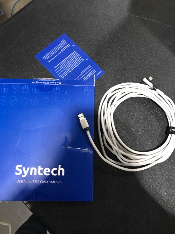 Photo 2 of Syntech Link Cable 16 FT Compatible with Quest2/Pico 4 Accessories and PC/Steam VR, High Speed PC Data Transfer, USB 3.0 to USB C Cable for VR Headset and Gaming PC 16ft