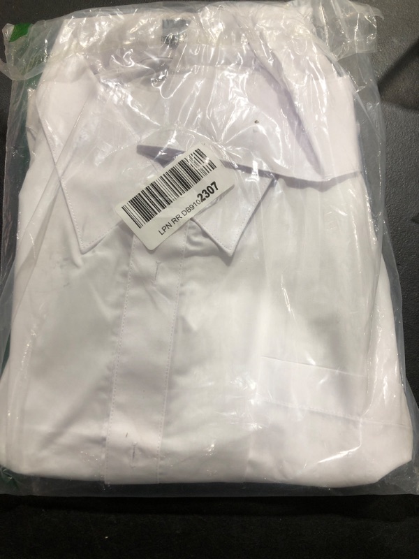 Photo 2 of Allsense Men's Long Sleeve Regular Fit Dress Shirts White 21"-21.5" Neck 36"-37" Sleeve