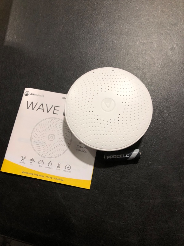 Photo 1 of AIRTHINGS WAVE PLUS SMART INDOOR AIR QUALITY AND RADON MONITOR