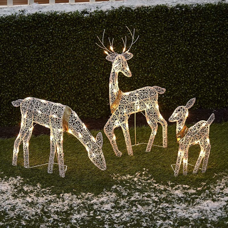 Photo 1 of  Large Lighted Christmas Deer Family Set 