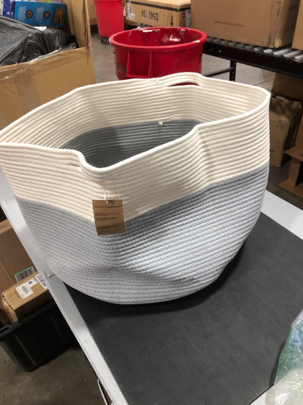 Photo 2 of  Extra Large Cotton Rope Basket - 23.6" X 23.6" X 14.1" 