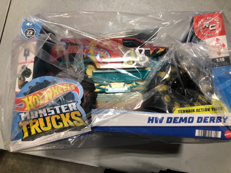 Photo 2 of ?Hot Wheels RC Monster Trucks 1:15 Scale HW Demo Derby, 1 Remote-Control 