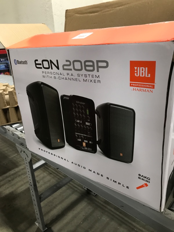 Photo 3 of JBL Professional EON208P Portable All-in-One 2-way PA System with 8-Channel Mixer and Bluetooth 8" Speaker Speaker