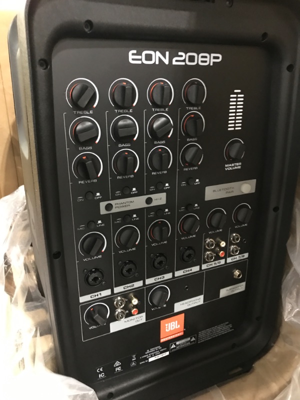 Photo 4 of JBL Professional EON208P Portable All-in-One 2-way PA System with 8-Channel Mixer and Bluetooth 8" Speaker Speaker