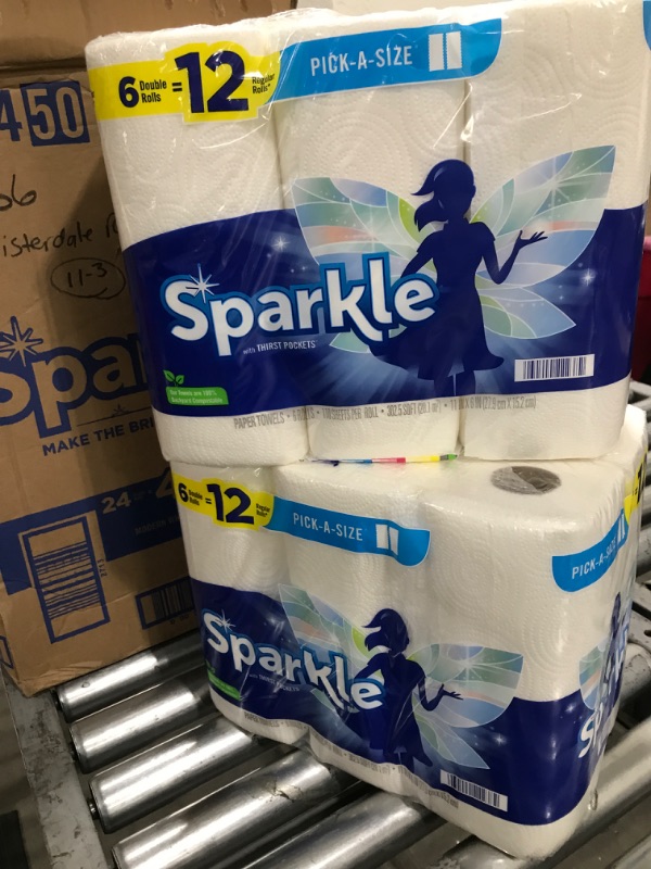 Photo 2 of (4 PACK) Sparkle® Pick-A-Size® Paper Towels, 6 Double Rolls = 12 Regular Rolls