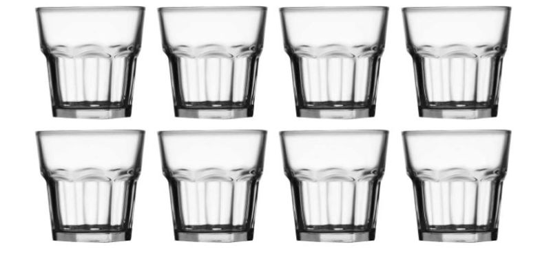 Photo 1 of (8 PACK) Whiskey Glasses 8 oz,QAPPDA Clear Drinking Cups Glass Cups,Cocktail Glass Whiskey Shot Glasses Set for Restaurants,Bars,Parties,Vodka Glass Cups Water Cups 
