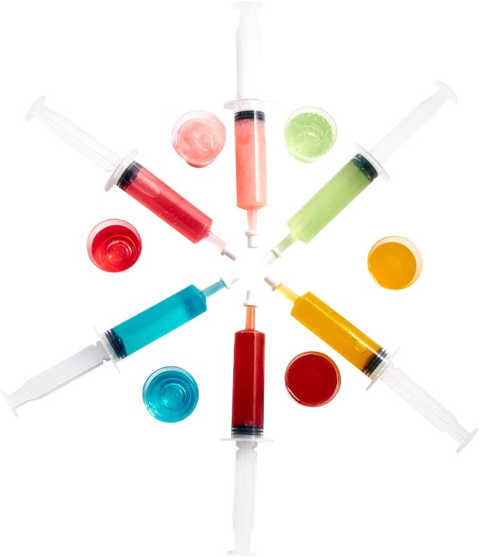 Photo 1 of 50 PACK Jello Shot Syringes?Medium 1.5 oz Containers Perfect For Plastic Shot Glasses Or Jello Shot Cup