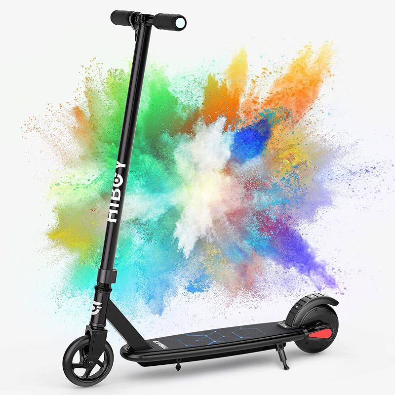 Photo 1 of Hiboy Electric Scooter for Kids Age of 6-12,Flashing Rainbow Led Lights,Lightweight and 6.1'' PU Wheels,UL Certified Kids Electric Scooter
