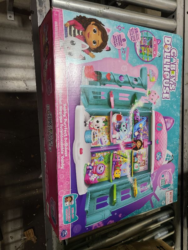 Photo 3 of Gabby's Dollhouse, Purrfect Dollhouse with 15 Pieces Including Toy Figures, Furniture, Accessories and Sounds, Kids Toys for Ages 3 and up