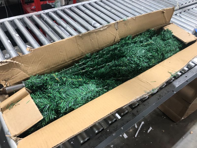 Photo 2 of 6 Ft Premium Christmas Tree with 1200 Tips for Fullness - Artificial Canadian Fir Full Bodied Christmas Tree with Metal Stand, Lightweight and Easy to Assemble 6FT