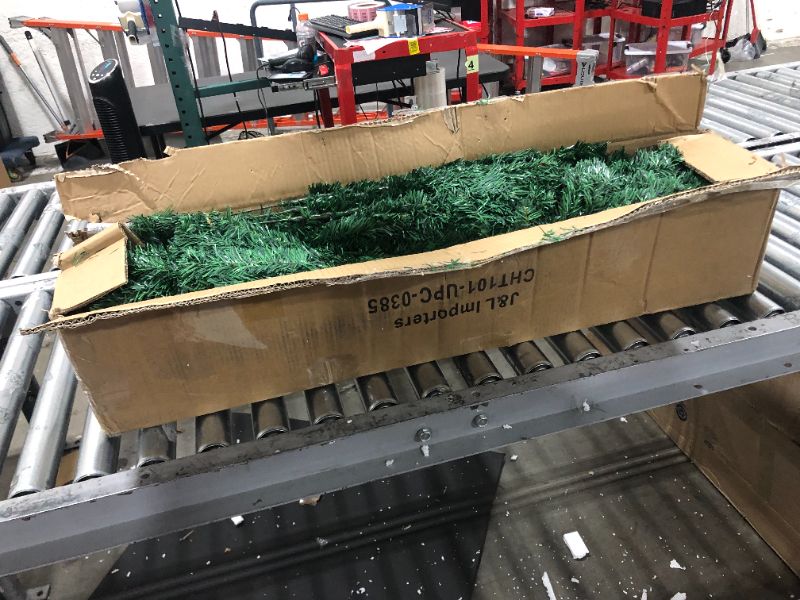 Photo 3 of 6 Ft Premium Christmas Tree with 1200 Tips for Fullness - Artificial Canadian Fir Full Bodied Christmas Tree with Metal Stand, Lightweight and Easy to Assemble 6FT