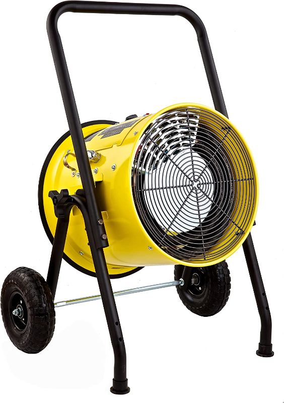 Photo 1 of Dr. Infrared Heater DR-PS11524 Salamander Construction 15000-Watt, Single Phase, 240-Volt Portable Fan Forced Electric Heater, Yellow
