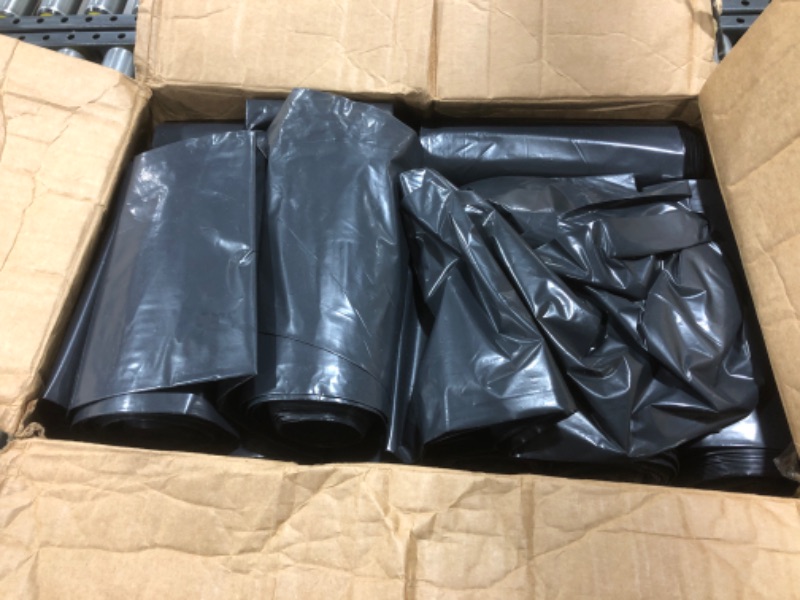 Photo 2 of 3 Mil 60 Gallon Contractor Trash Bags - 38"Wx58"H Heavy Duty Black Bags for Garbage and Storage - Super Thick Industrial Grade Trash Bags for Construction, Yard Work, Commercial Use (100)