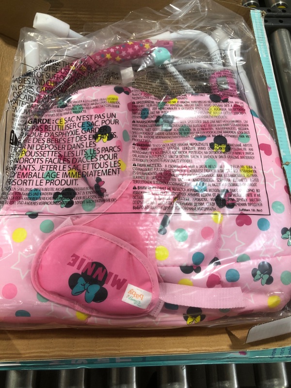 Photo 2 of Bright Starts Disney Baby Infant to Toddler Rocker with Soothing Vibrations, Minnie Mouse Stars & Smiles, Ages Newborn + Minnie Stars & Smiles