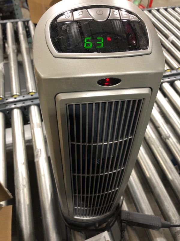 Photo 2 of Lasko 1500W Digital Ceramic Space Heater with Remote, 755320, Silver