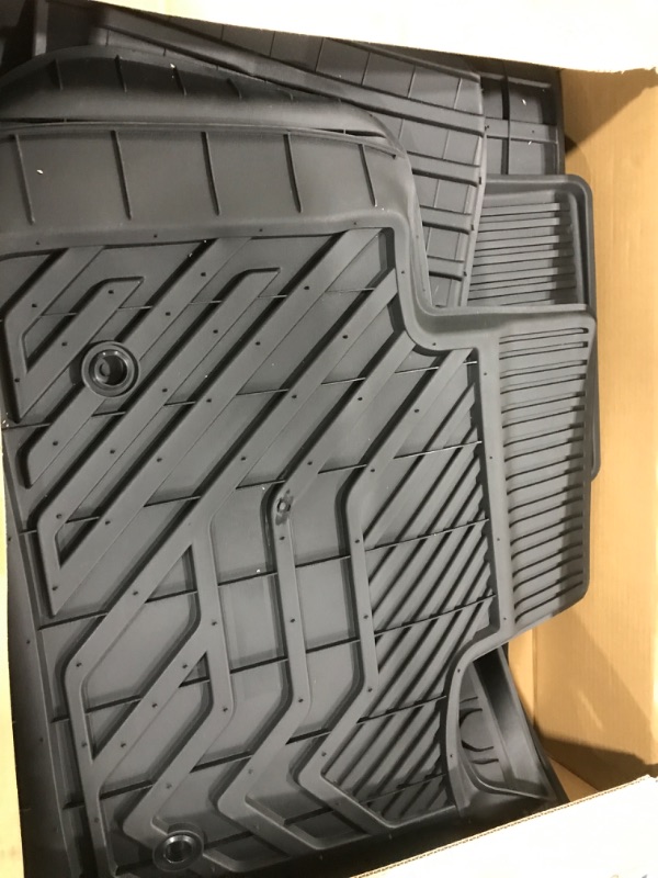 Photo 2 of BASENOR 6PCS Tesla Model Y Floor Mat TPE Full Set Mats Heavy Duty All-Weather Waterproof Protect Cargo Liner Accessories Fit for Model Y 2023 2022 2021 2020 6PCS Set Mats