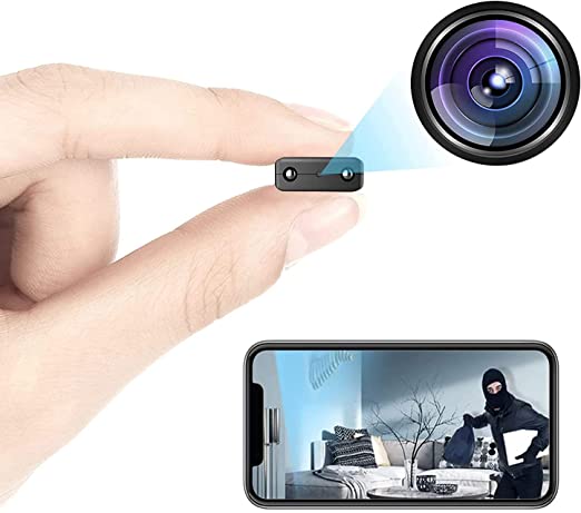 Photo 1 of Mini WiFi Spy Camera , Smallest Hidden Cam Audio and Video Recording Live Feed, Home Security Nanny Camera/ Night Vision/ Motion Activated Alarm(2022 Upgraded Phone APP) Black