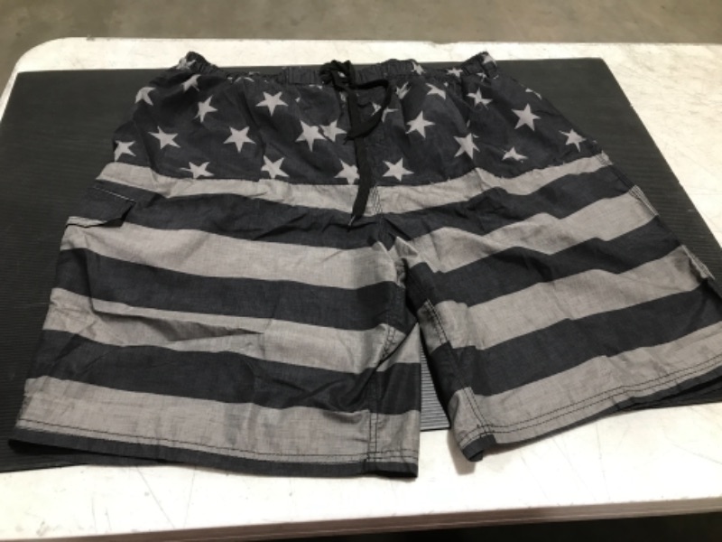 Photo 1 of 3X MENS SWIMMING TRUNKS/SHORTS AMERICAN FLAG BLACK AND GREY