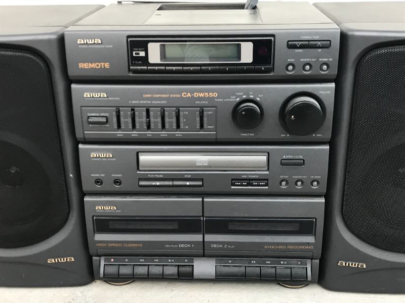 Photo 3 of AIWA STEREO MODEL # CA-DW550 - DUAL CASSETTE AND CD PLAYER 