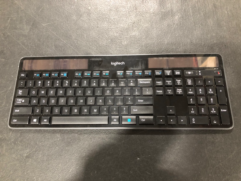 Photo 2 of Logitech K750 Wireless Solar Keyboard for Windows Solar Recharging Keyboard Black, Not for Mac (Windows Black)