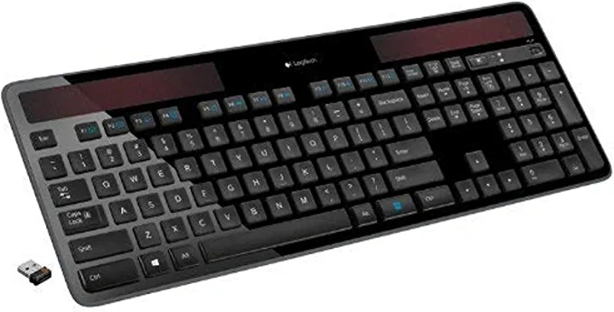 Photo 1 of Logitech K750 Wireless Solar Keyboard for Windows Solar Recharging Keyboard Black, Not for Mac (Windows Black)