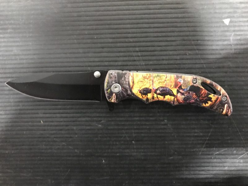 Photo 2 of 3.5" Blade- Folding pocket knife-wild turkeys