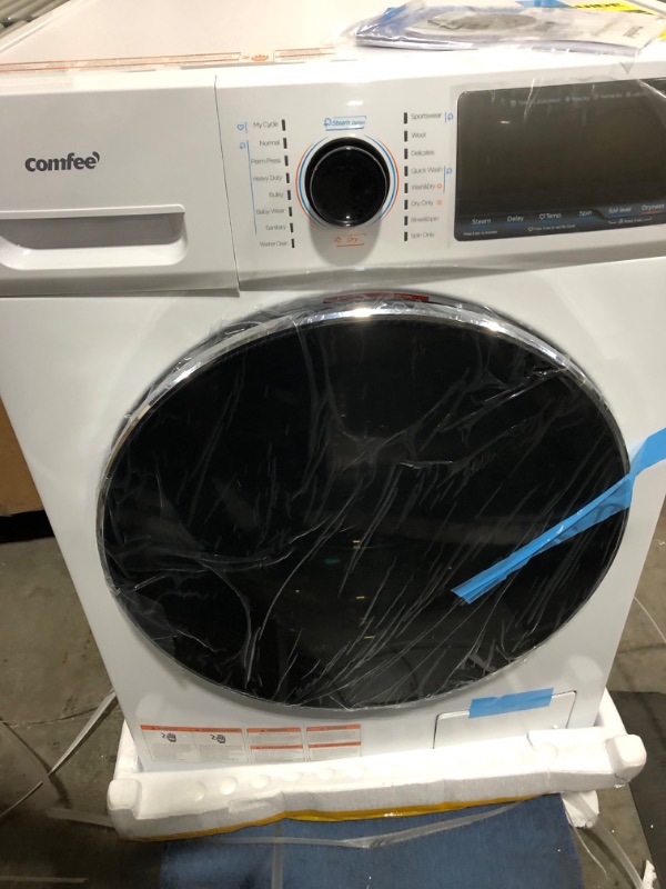 Photo 5 of COMFEE’ 24" Washer and Dryer Combo 2.7 cu.ft 26lbs Washing Machine Steam Care, Overnight Dry, No Shaking Front Load Combo Washer Full-Automatic Washing Machine, Dorm White