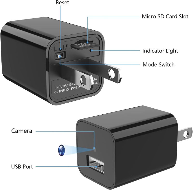 Photo 1 of Viiwuu Spy Camera Charger, USB Charger Hidden Cameras, Hidden Spy Cam, Hidden Nanny Cam, Hidden Cameras for Home Security, Motion Detection Spy Hidden Cameras, Mini Body Camera Video Recorder