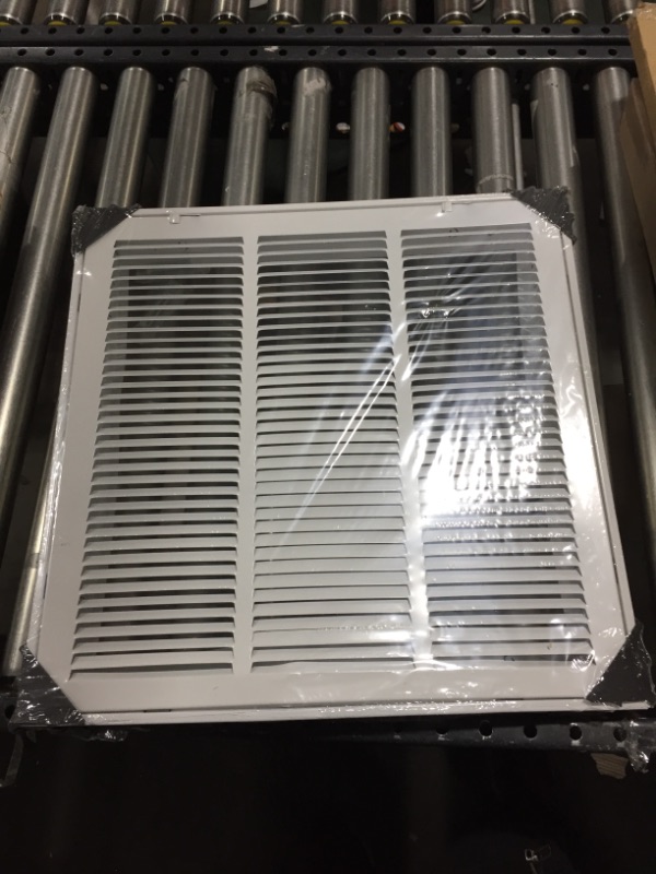 Photo 2 of Handua 18"W x 18"H [Duct Opening Size] Filter Included Steel Return Air Filter Grille [Removable Door] for 1" Filters, Vent Cover Grill, White, Outer Dimensions: 20 5/8"W X 20 5/8"H for 18x18 Opening