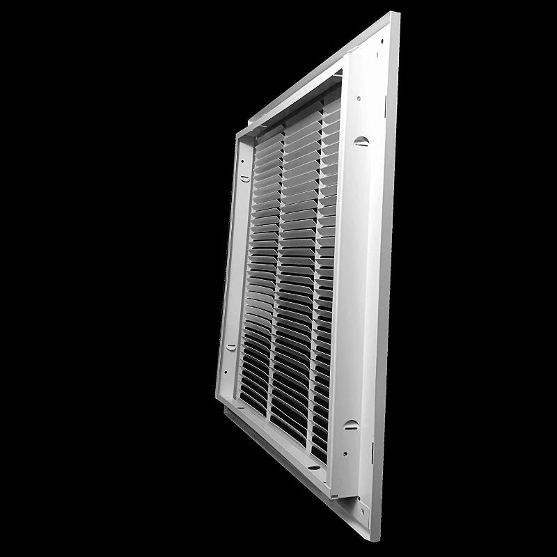 Photo 1 of Handua 18"W x 18"H [Duct Opening Size] Filter Included Steel Return Air Filter Grille [Removable Door] for 1" Filters, Vent Cover Grill, White, Outer Dimensions: 20 5/8"W X 20 5/8"H for 18x18 Opening