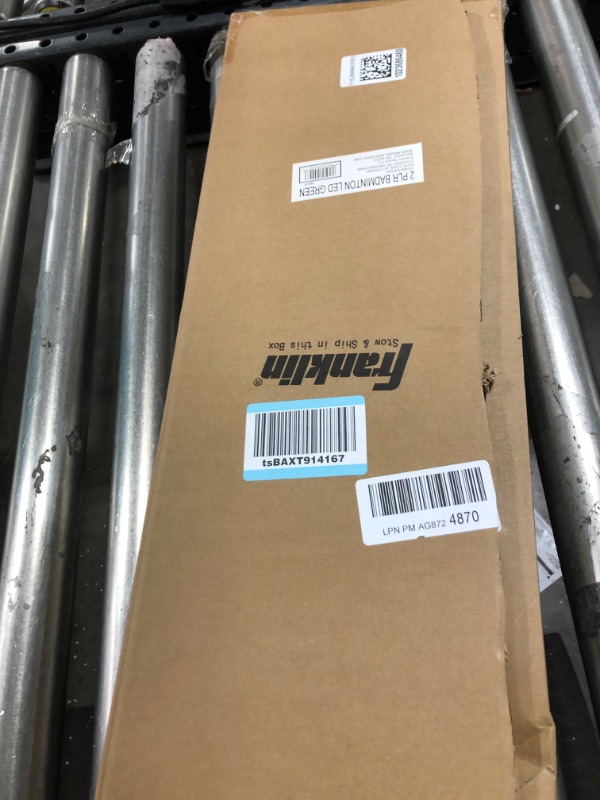 Photo 1 of Franklin Sports Badminton Rackets - Glow in the Dark 2 Player Racket Set - Set of 2 Rackets and 2 Birdies - Adult + Kids Badminton RacketsFranklin Sports 2 Player LED Badminton Racket Set