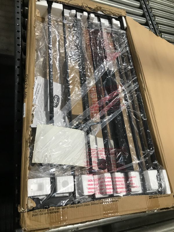 Photo 1 of Regalo Easy Step Extra Tall Walk Thru Baby Gate, Bonus Kit, Includes 4-Inch Extension Kit, 4 Pack of Pressure Mount Kit and 4 Pack of Wall Cups and Mounting Kit, Black